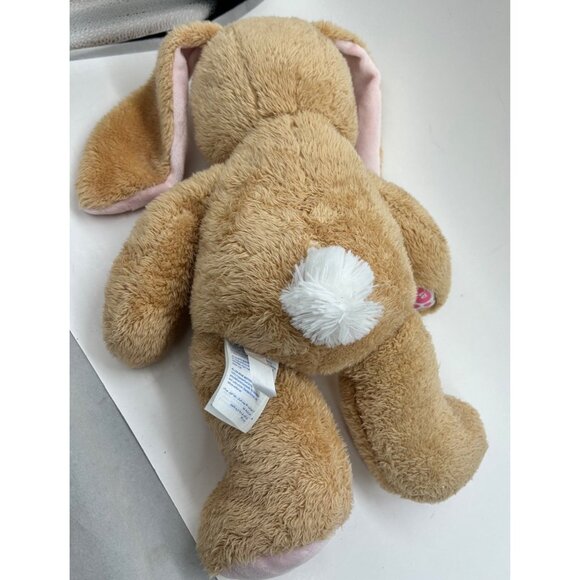 Vintage Build-A-Bear Easter Bunny 15" Tan Plush Pink Ears Nose Feet Stuffed Anim - Picture 4 of 10